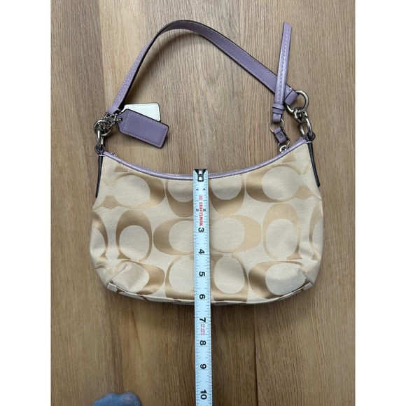 Coach Lavender Purple beige y2k shoulder bag girly vtg coquette - Picture 8 of 9
